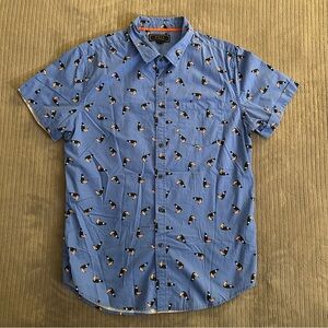 Blue Toucan Print Men's Shirt